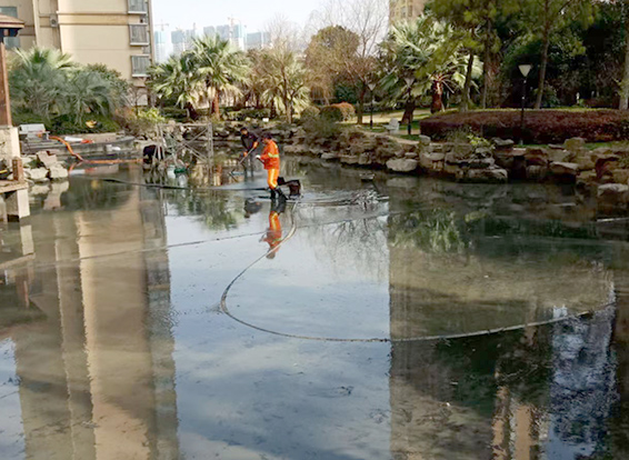 天水景观池淤泥清理